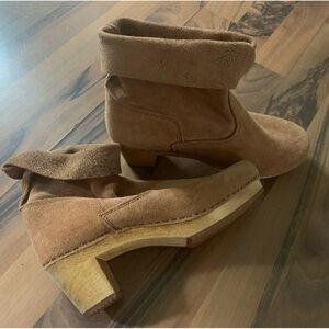 Sanita suede clog boot